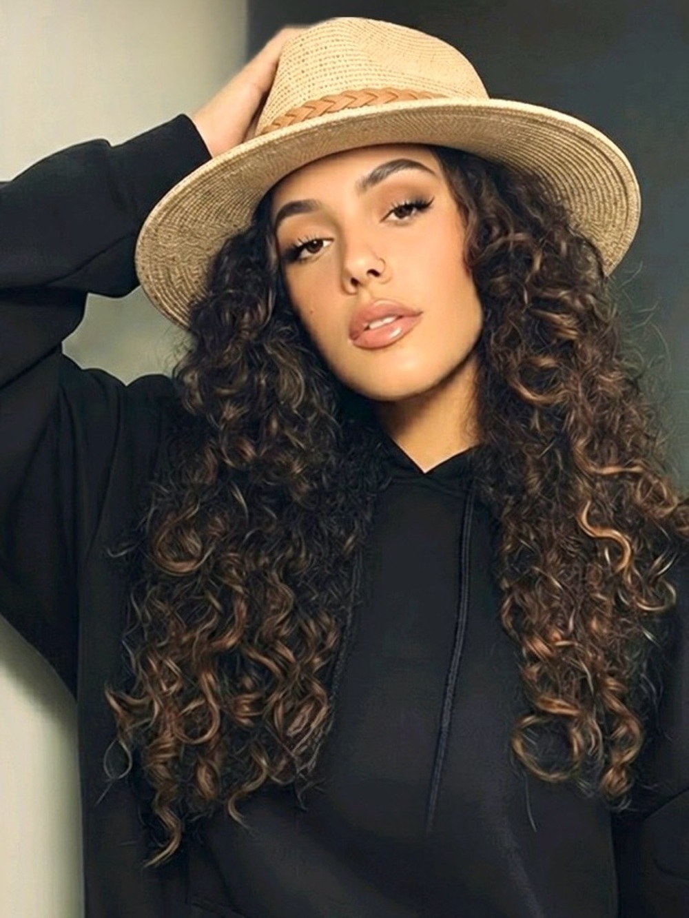 CHICO’S, Suede Trim Knit Fedora Hat - NWT
